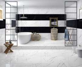 Керамогранит Nero Marquina  (Asia Pacific Ceramic, Индия)