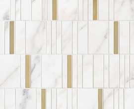 Мозаика Allmarble Wall Mosaico Golden White Barcode Lux