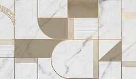 Декор Allmarble Wall Decoro Club Satin Golden White 40x120
