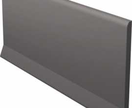 Плинтус Bazo Nero Monokolor Cokol Wywiniety Ostry Mat 10x19,8