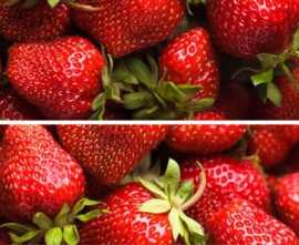 Панно Beveled tile (из 2-х плиток) Strawberry (стекло) 20x30