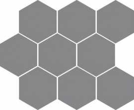 Декор Cambia gris lappato Heksagon 27,53x33,4