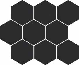 Декор Cambia black lappato Heksagon 27,53x33,4