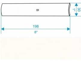 Профиль декоративный Gamma Ksztaltka B bianco polysk 3x19,8