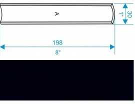 Профиль декоративный Gamma Ksztaltka A czarna mat 3x19,8