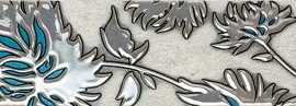 Бордюр Gris Listwa flower turkus 7,4x36