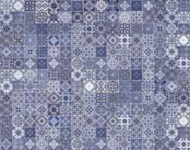 Плитка Hammam Рельеф голубой 20x44
