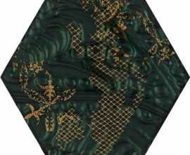 Декор Intense Tone Green Inserto Szklane Heksagon C 17,1x19,8
