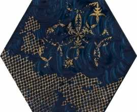 Декор Intense Tone Blue Inserto Szklane Heksagon A 17,1x19,8