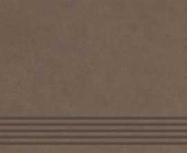 Ступень Intero brown Stopnica prosta nacinana mat 29,8x59,8