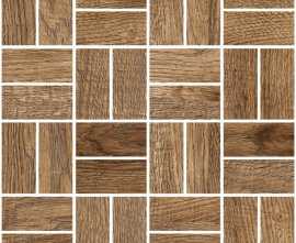 Мозаика Italian Wood Dark Brown/Темно-коричневый Структурированный m12