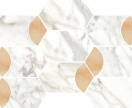 Декор Luce Grey Esagona Decoro Rame Lusso 26x35