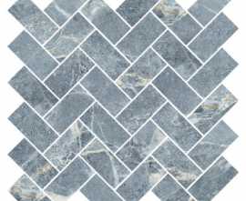 Мозаика Marble Trend Silver River шеврон лаппатированный