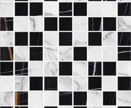 Мозаика Marble Trend Nero Dorato , квадрат