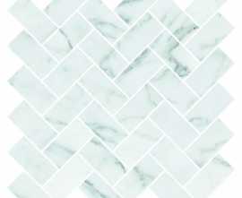 Мозаика Marble Trend Carrara шеврон матовый