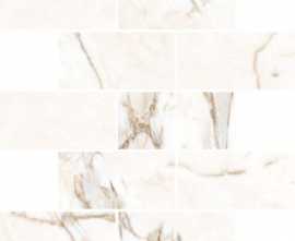 Мозаика Marble Trend Calacatta gold Лаппатированная, прямоугольник
