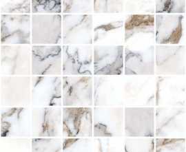 Мозаика Marble-X Бреча Капрайа Белый Лаппато Ректификат 5х5