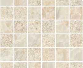 Мозаика Marble-Stone Кремовый Матовый-Лаппато Ректификат 5х5