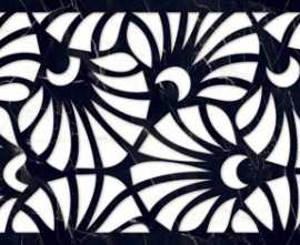 Керамогранит Mira Black Decore High Gloss 60x120