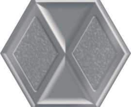 Декор Morning Silver Heksagon Inserto Polysk 17,1x19,8