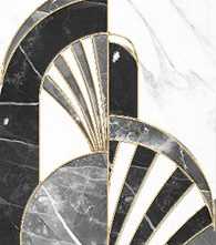 Декор Noir white decor 01 25x60