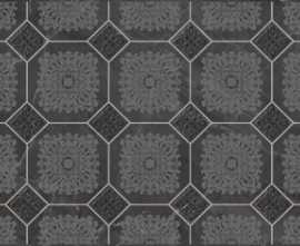Декор Olimpus Grand черный 25x50