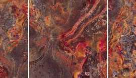 Декор Pietra Lavica Lava C (Rosso) S/3 49x49