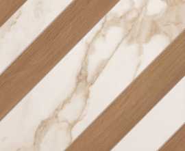 Декор Roma Diamond Righe Calacatta Bark Avana Inserto 60x60