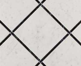 Декор Roma Diamond Incroci Carrara Nero Reale Inserto 60x60