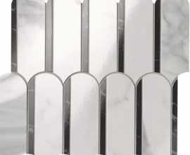 Мозаика Roma Gold Carrara Sup/Nero Elegante Mosaico Archs