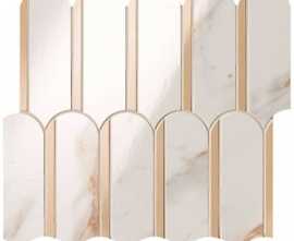 Мозаика Roma Gold Calacatta Oro/Onice Miele Mosaico Archs