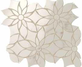 Мозаика Roma Gold Calacatta Delicato Daisy Slash Mosaico
