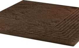 Ступень Semir Brown рефленая наружная структурная 30x30