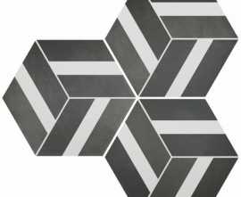 Керамогранит SIX Cementine Bari Black 23x27