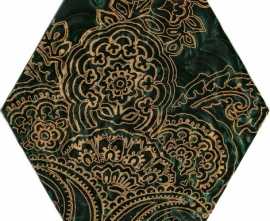 Декор Urban Colours Green Inserto Szklane Heksagon B (стекло) 17,1x19,8