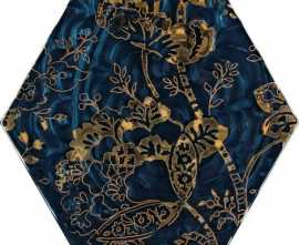 Декор Urban Colours Blue Inserto Szklane Heksagon C (стекло) 17,1x19,8