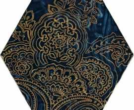Декор Urban Colours Blue Inserto Szklane Heksagon B (стекло) 17,1x19,8