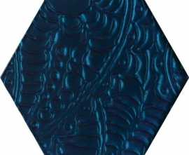 Декор Urban Colours Blue Inserto Szklane Heksagon (стекло) 17,1x19,8