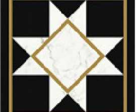 Декор Victorian Marble Black-White 20x20