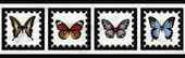 Бордюр Victorian Marble Gold Butterfly Border 7,5x40