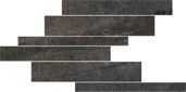 Декор Walks Black Modulo Listello Sfalsato Soft 21x40
