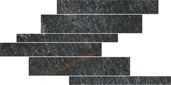 Декор Walks Black Modulo Listello Sfalsato Naturale 21x40