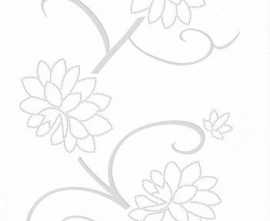 Плитка Куршевель белая цветы 33x44