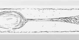Декор Гамма Spoon/Ложка Черный 8,5x28,5