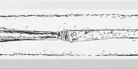 Декор Гамма Knife/Нож Черный 8,5x28,5