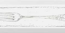 Декор Гамма Fork/Вилка Зеленый 8,5x28,5