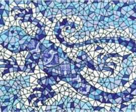 Декор Гауди Ящерица синий 20x33
