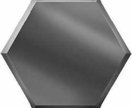 Плитка Сота Зеркальная графитовая 25,9x30