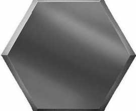 Плитка Сота Зеркальная графитовая 17,3x20