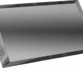 Плитка Прямоугольная зеркальная графитовая с фацетом 10мм 12x24